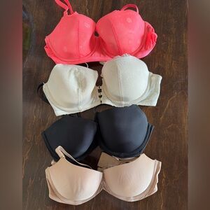 Aerie Women's Balconette Bra Bundle - Coral, Cream, Black, Beige